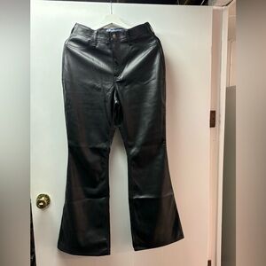 Black Leather Hollister Pants